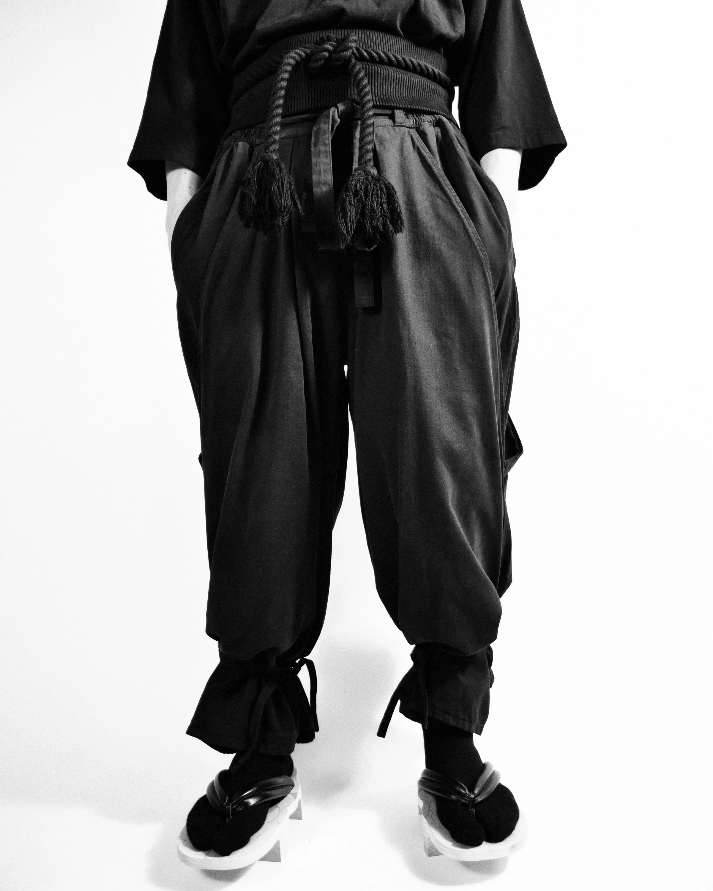 Prospectiveflow TATSUMA BLACK袴 ジョガーパンツ